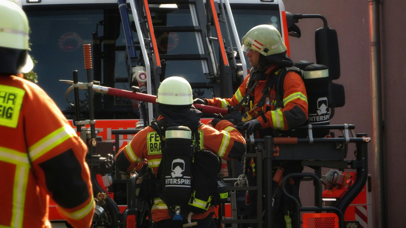 A crew member injured after falling off scaffolding on a film set.