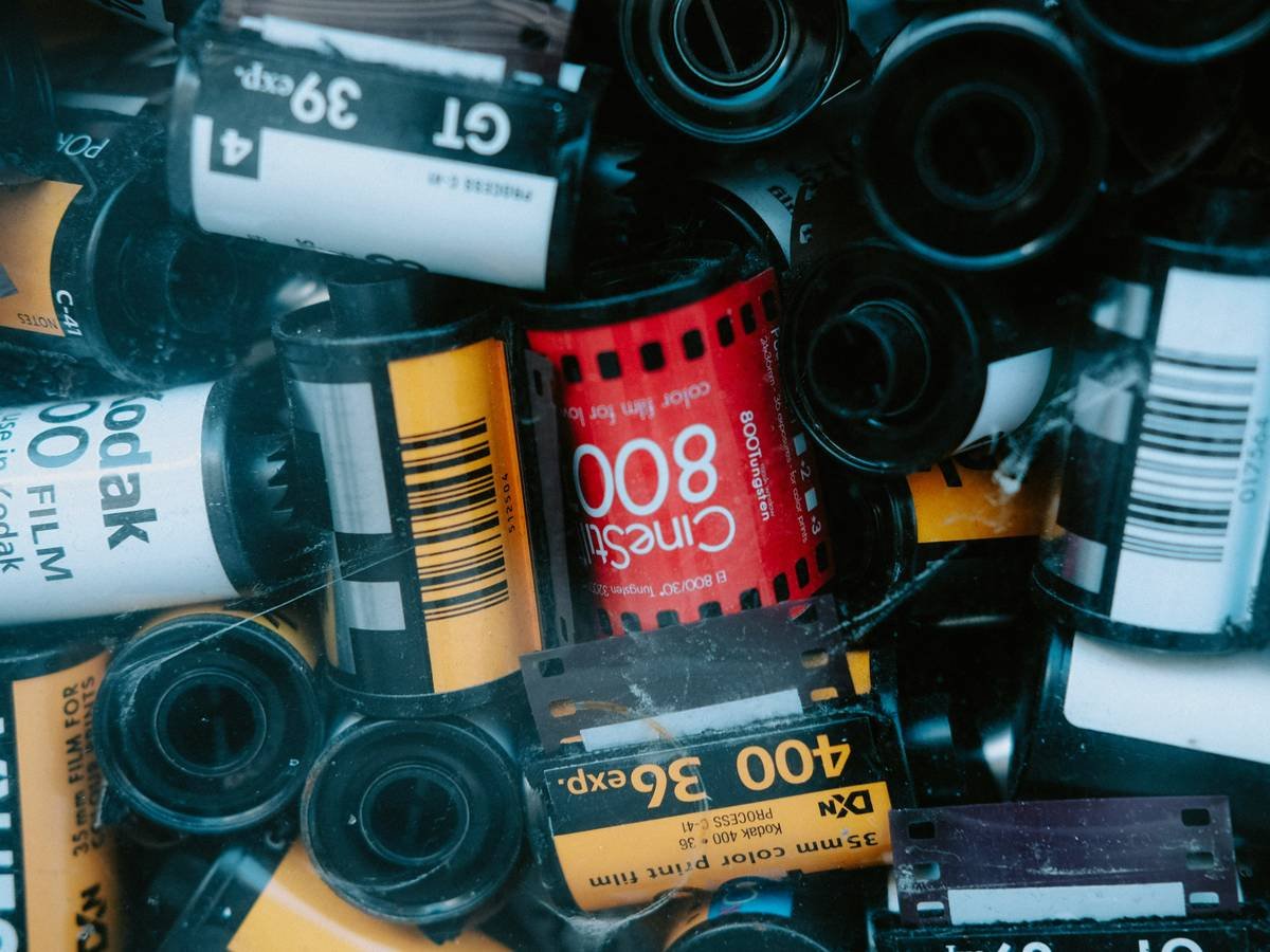 Photograph showing damaged camera equipment on a film set